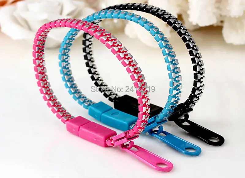 

New Silver cool100xgirls boys zipper zip bracelets wristbands plastic bracelet loot pinata party bag fillers favors gifts prizes