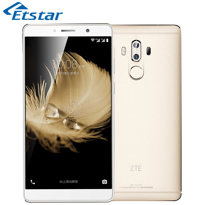 Оригинал ZTE Axon 7 Макс 6.0 Дюймов 4 ГБ Мобильный Телефон Snapdragon 625 Окта основные 64 ROM Dual