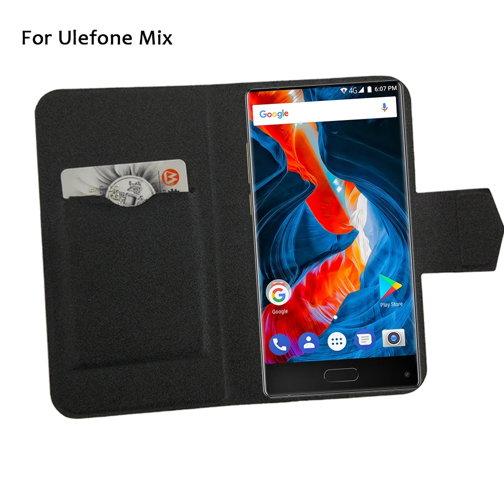 5 цветов Лидер продаж! Кожаный чехол для Ulefone Mix роскошный с откидной крышкой и