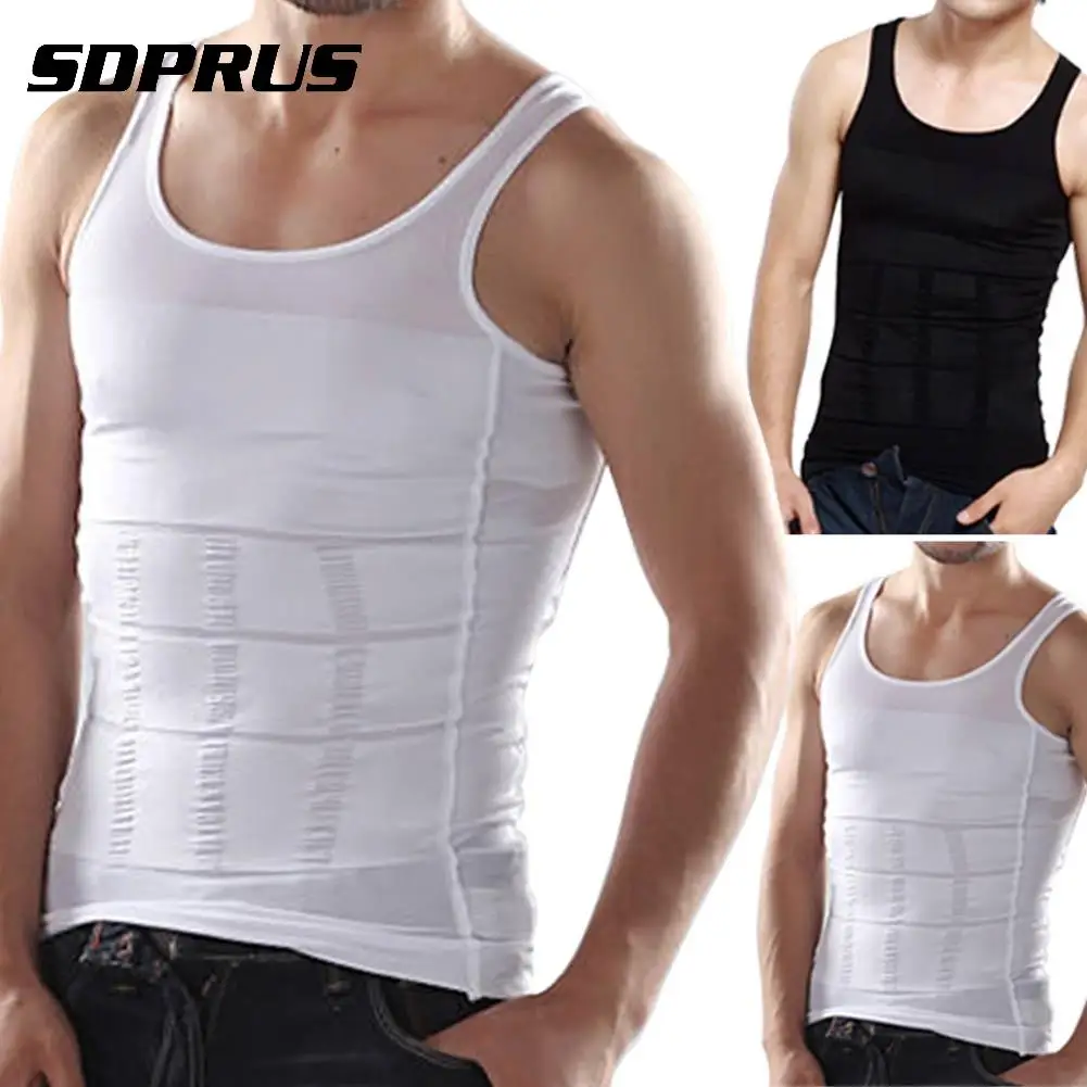 Мужской облегающий жилет для похудения Abs нижнее белье живота|white undershirts men|undershirt