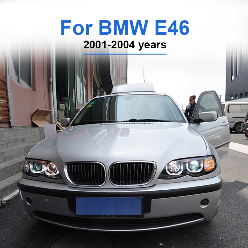 Hlxg автомобиля светодио дный фар для сборки BMW E46 2001 2002 2003 2004 HID грыжи фары DRL дневные