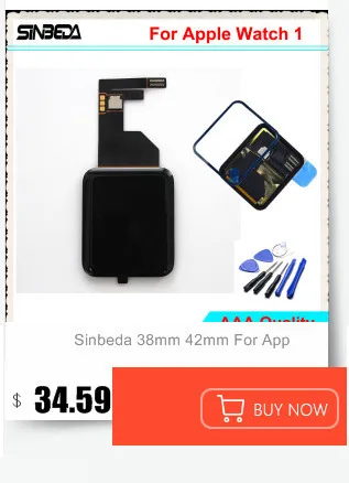Sinbeda 38 мм 42 мм стеклянный объектив для Apple Watch Series 1 Sport/Sapphire версия передний экран ремонт внешнего стекла Замена