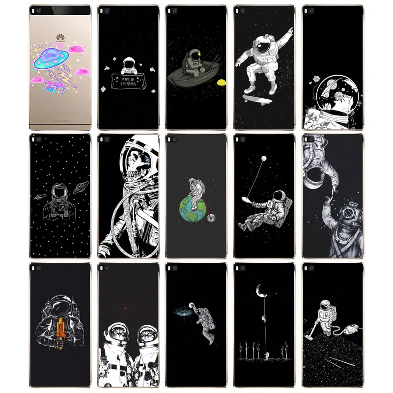 DREAMFOX M138 Space Astronaut Soft TPU Silicone Case Cover For Huawei P8 P9 P10 P20 P30 Lite Pro P Smart Plus 2017 2019 |