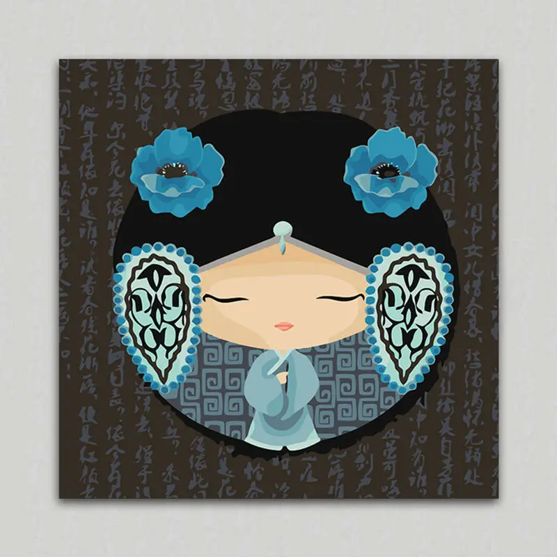 Картина маслом сделай сам в китайском стиле Двенадцать красавиц традиционный