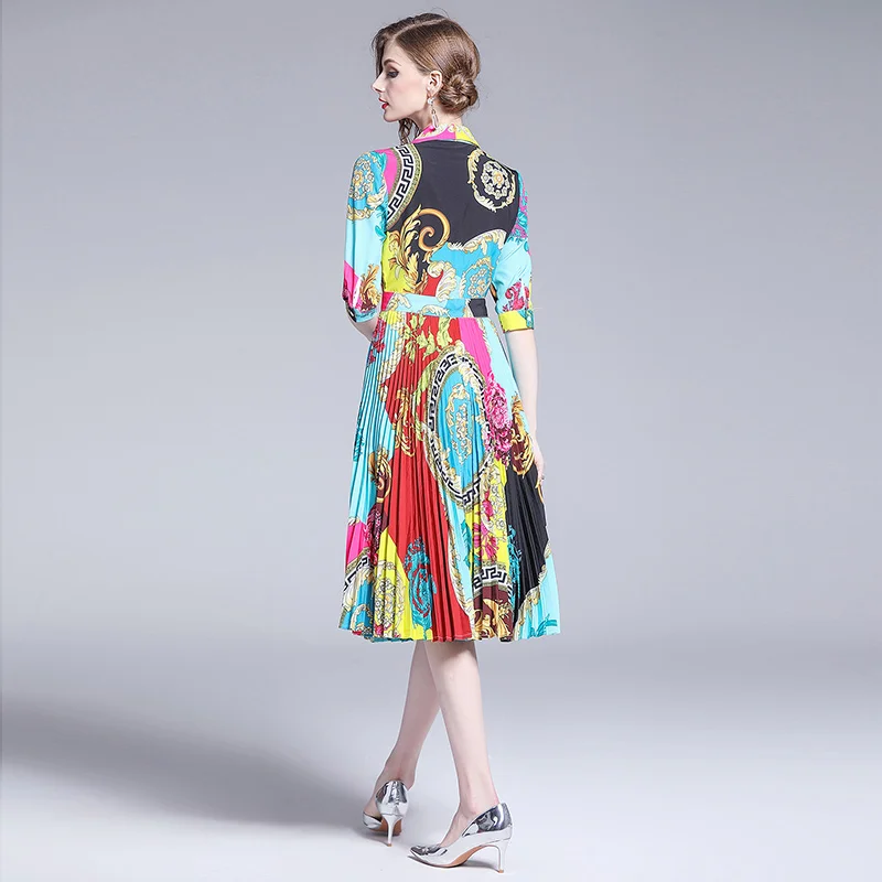 Юбка плиссированная с высокой талией в стиле ретро лето 2019 | Женская одежда