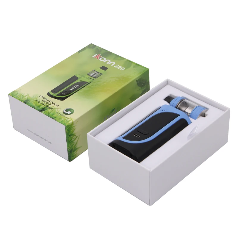 100% оригинальный набор Eleaf iKonn 220 VW TC 220W бокс-мод с атомайзером ELLO 2 мл/4 мл |