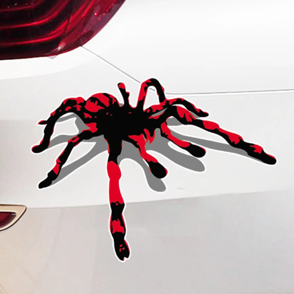 Креативная наклейка на машину мотоцикл украшение террор крутой красный паук