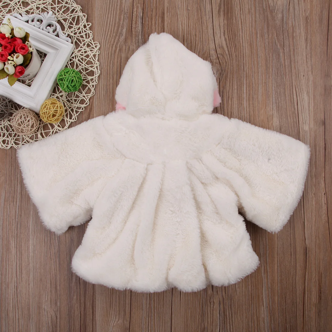Cute Baby Girl Coats 2017 New Winter Warm Fur Long Sleeve Fuzzy Coat Cloak Jacket Snowsuit Outerwear Clothes | Детская одежда и