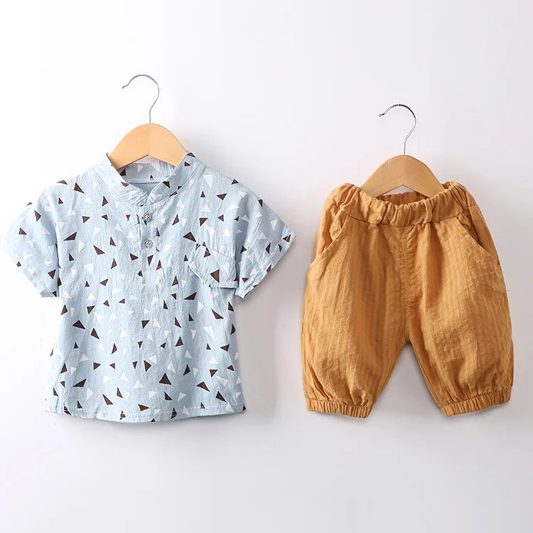 Boys Clothing Sets Summer Baby Clothes Suit Gentleman Style Shirt +Pants 2pcs for Sports Set |