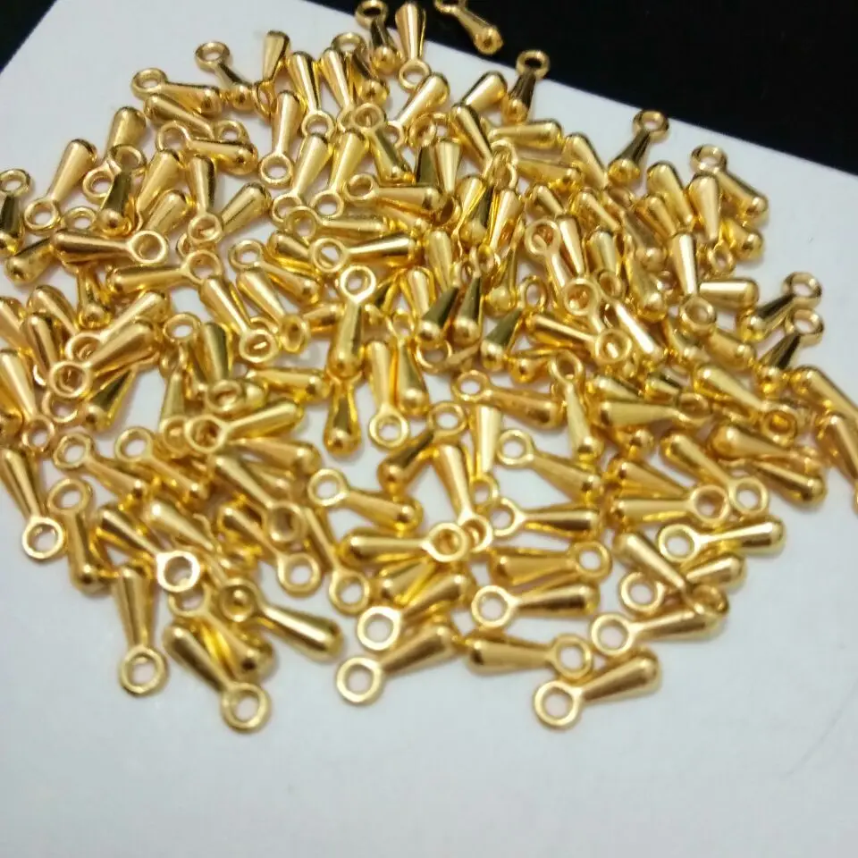 Маленькие бусины-капельки 7 мм из сплава Hot200pcs для ожерелья браслета обжимных