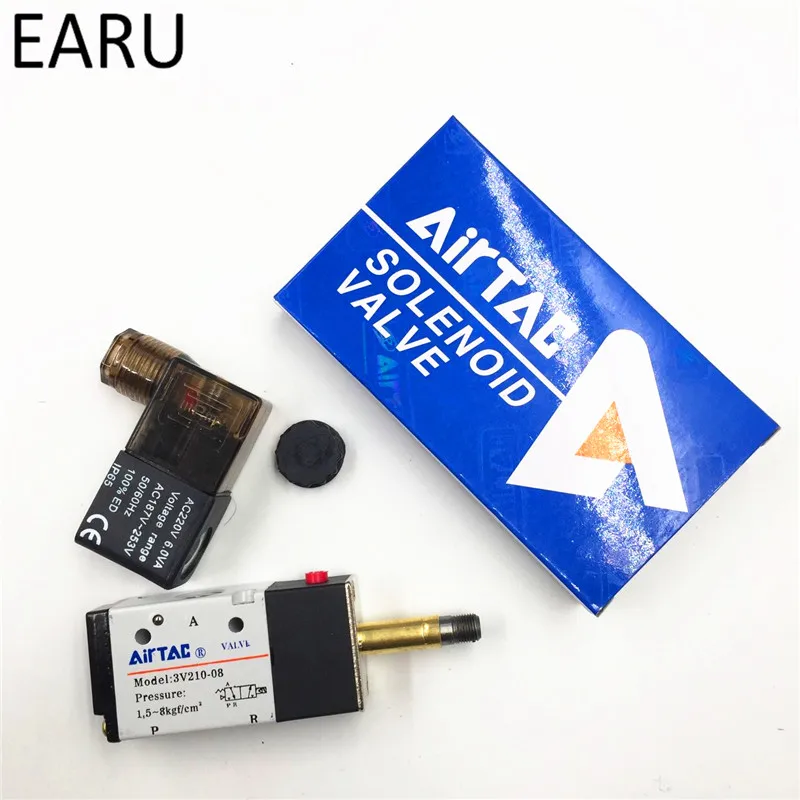 3 сторонний 2 позиционный Пневматический электромагнитный клапан Airtac с портом BSP