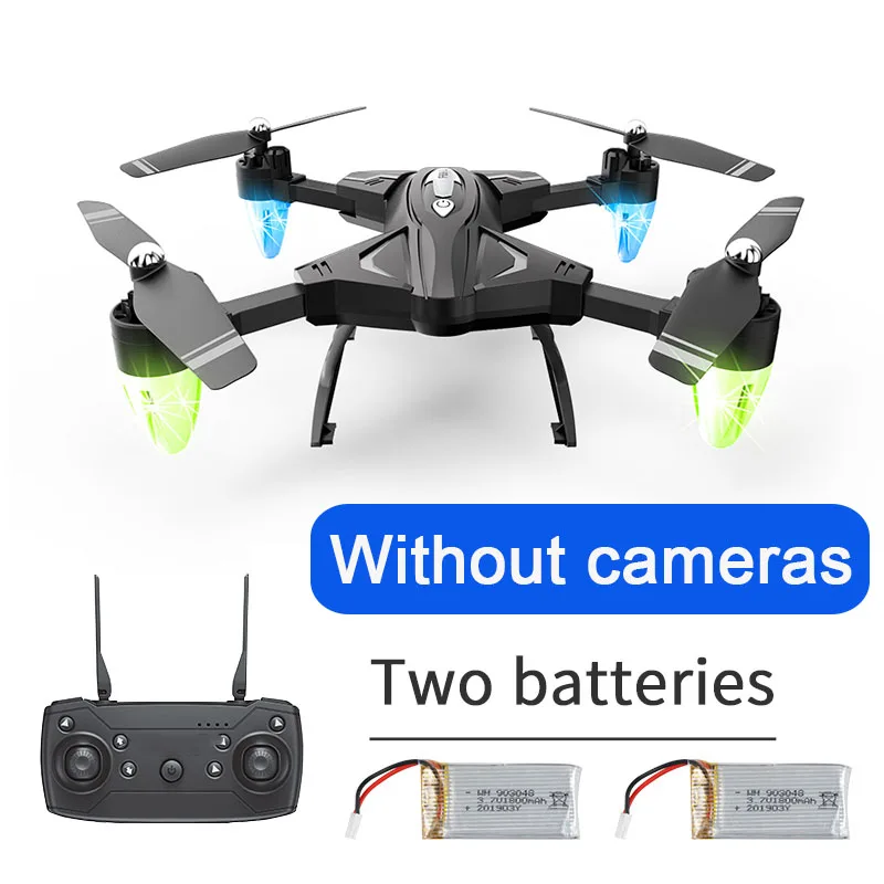 no camera 2battery 1800 мАч аккумулятор для беспилотника с камерой wifi FPV селфи Дрон Профессиональный складной rc Квадрокоптер игрушки дешевые RC вертолеты подарок - Цвет: no camera 2battery