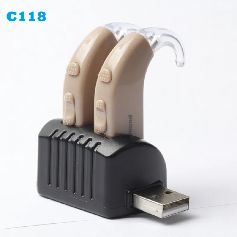 Acosound 1 Pair/lot USB Rechargeable Hearing Aid cheap powerful Sound Amplifier For The Elderly Portable BTE Deaf Ear Care | Красота и