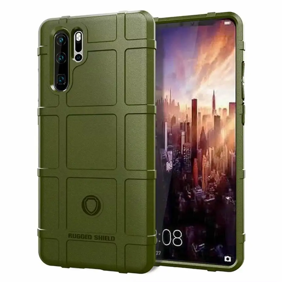 Green Прочная защита чехол для телефона для huawei P30 P20 Коврики 20 30 10 Nova 5 5i Pro Lite P Smart Z Y9 Prime Y6 Honor 9X8X10 Lite чехол - Цвет: Green