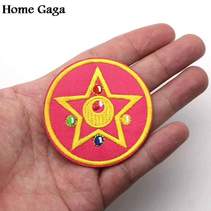 Классическая мультяшная розовая Звезда Homegaga D0373 термоклейкая нашивка для одежды