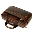 Сумка-мессенджер Мужская для ноутбука, чемодан из натуральной кожи, повседневный саквояж на плечо