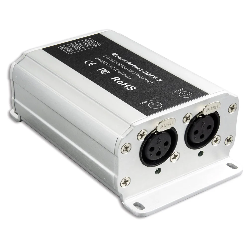 DC12V Artnet-DMX-2 ArtNet-DMX конвертер ArtNet вход DMX 1024 выходных каналов 512x2CH Artnet для | Лампы и