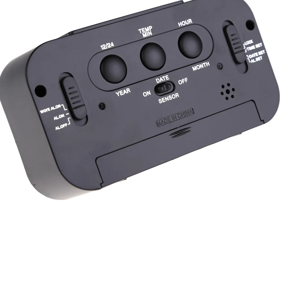 Цифровой Повтор LED Будильник Время Подсветки Календарь Термометр Черный|led alarm clock|led alarmalarm clock thermometer |