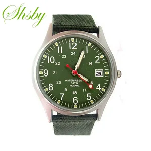 Часы Shsby мужские спортивные с календарем, деловые модные армейские, мужской нейлоновый ремешок