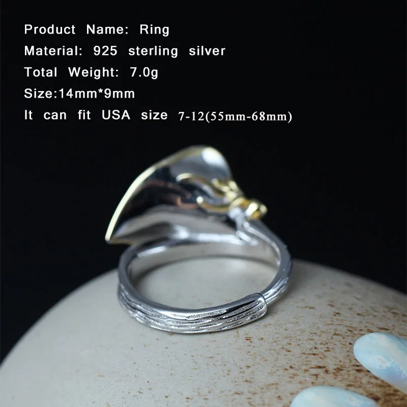 Женское кольцо из серебра 925 пробы с лунным камнем 7 12 размеров|jewelry rings|jewelry women