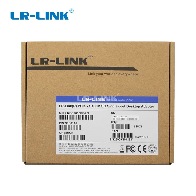 Оптоволоконный адаптер локальной сети LR LINK 9030PF LX 100 Мб Nic 100FX pci express x1 сетевая карта
