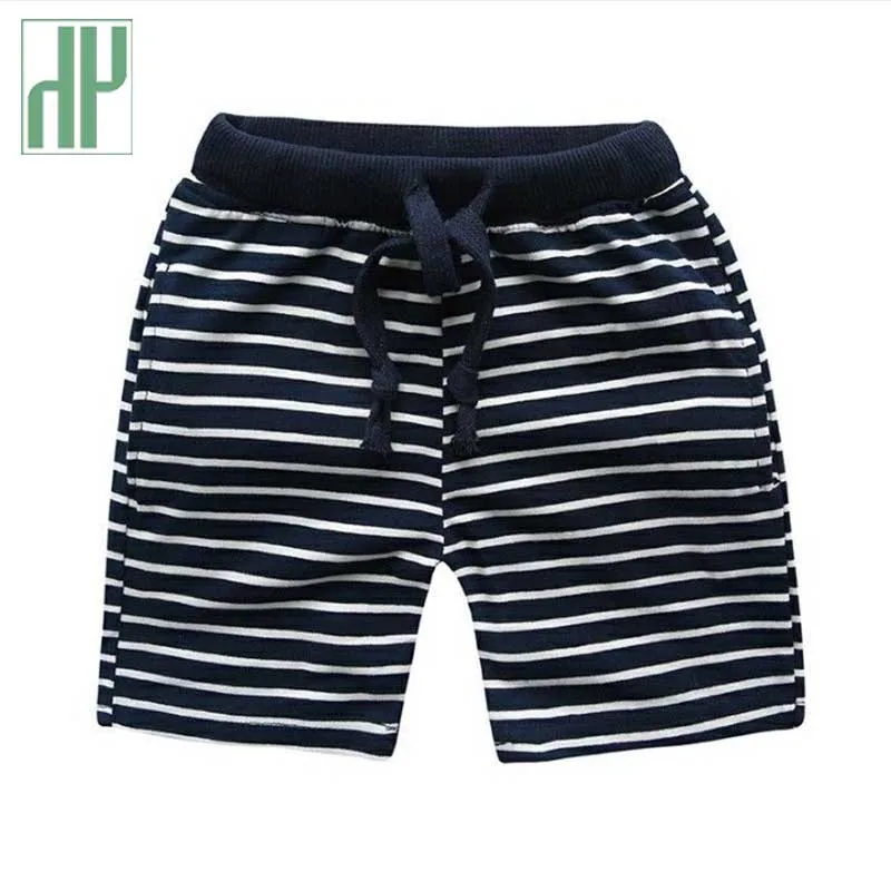 Детские шорты для мальчиков и девочек свободные пляжные в полоску повседневные