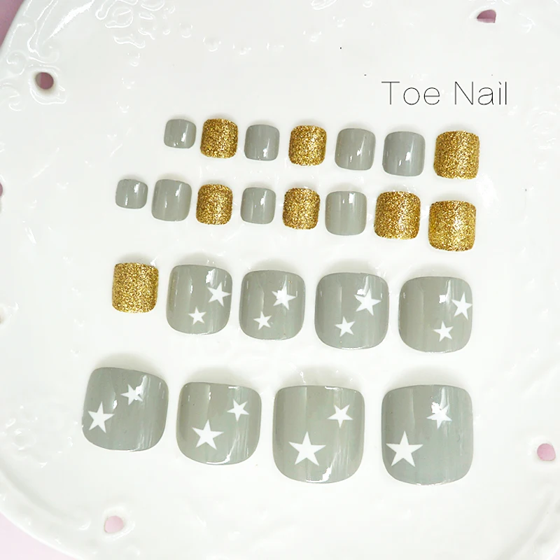 24 шт./компл. лето Маникюр для кончиков ногтей с красивым мысом полное покрытие