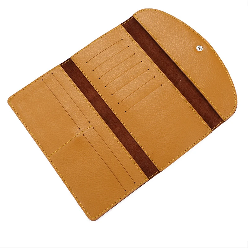 

Top 2019 Large Capacity Classic Simple Solid Color Luxury Fashion Multi-Function Wallet Long Clutch Quality Guarantee LYB123