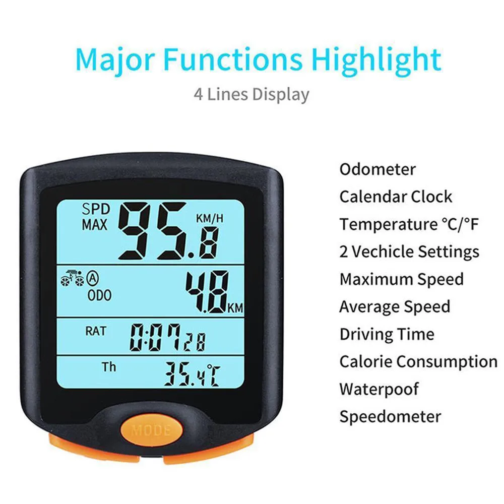 waterproof bicycle computer wireless and wired road mtb bike cycling odometer stopwatch speedometer watch digital bike compute free global shipping