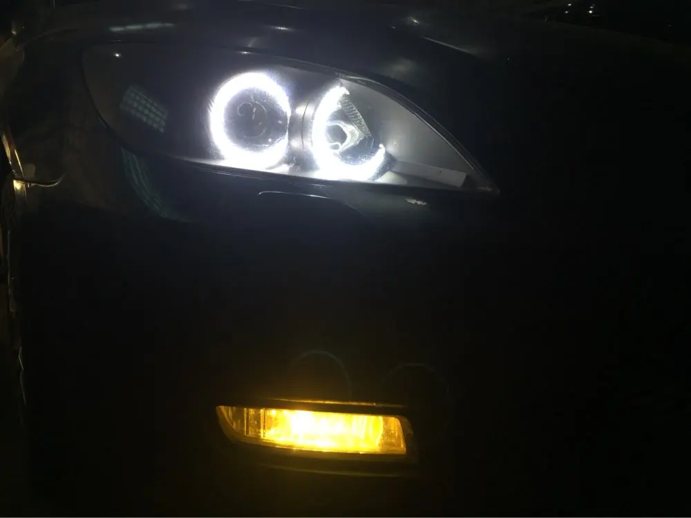 Для Mazda 3 mazda3 2002 2003 2004 2005 2006 2007 ультра яркие красные/зеленые/Белый светодиодный ангельские глазки 2600LM 12 В halo Кольцо Комплект Дневной светильник