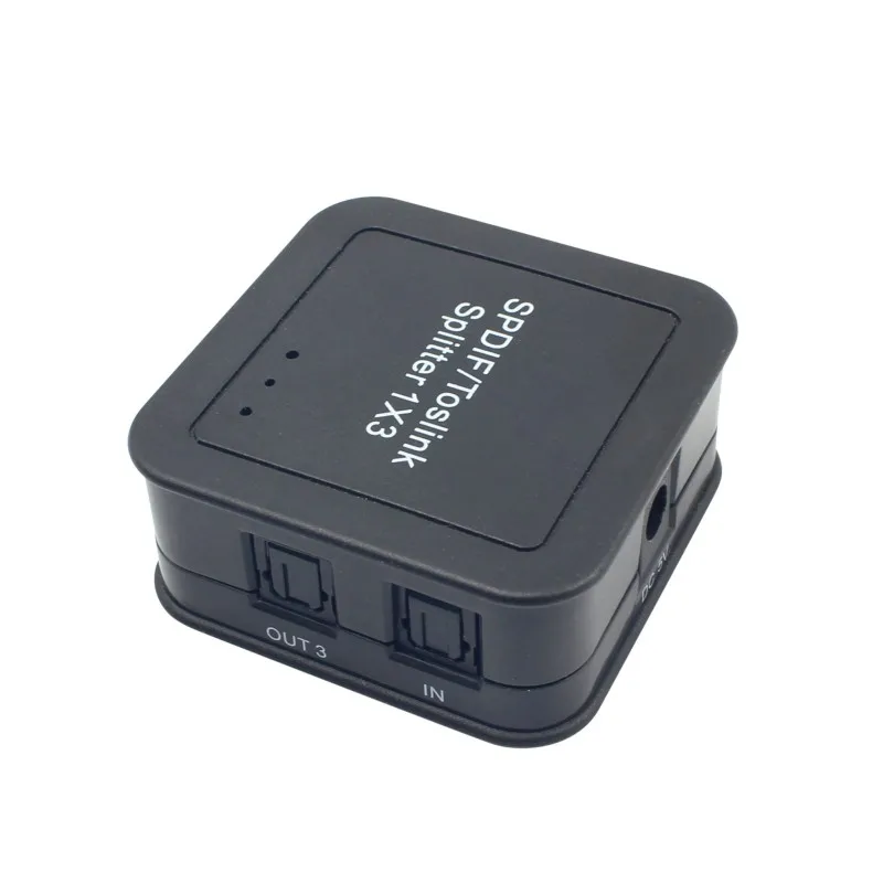Портативный мини SPDIF TOSLINK разделитель волокон Цифровой оптический 1x3 1 вход 3 выход