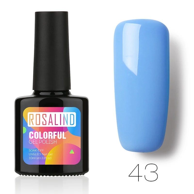 Гель ROSALIND 1 лак для ногтей 10 мл 58 цветов Гель-лак для ногтей Полупостоянный УФ светодиодный полуперманентный Гель-лак - Цвет: 43