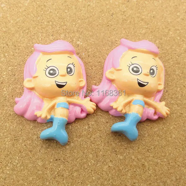 1 шт./лот искусственные розовые волосы Русалка 33 мм кабошоны для скрапбукинга DIY