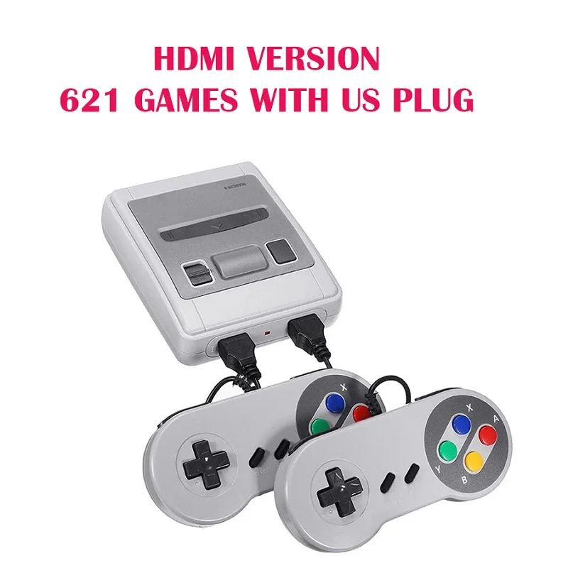 HD OUT WITH US PLUG WOLSEN 8 бит HD ретро мини-видео игра портативная игровая консоль встроенный 621/620 классические игры ТВ игра с двойным проводным контроллером - Цвет: HD OUT WITH US PLUG
