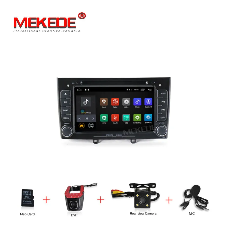 add camera dvr Mekede M518 чистый Android 7,1 dvd-плеер для автомобиля peugeot 308 408 с gps навигацией мультимедиа аудио Радио vedio 4G wifi BT - Цвет: add camera dvr