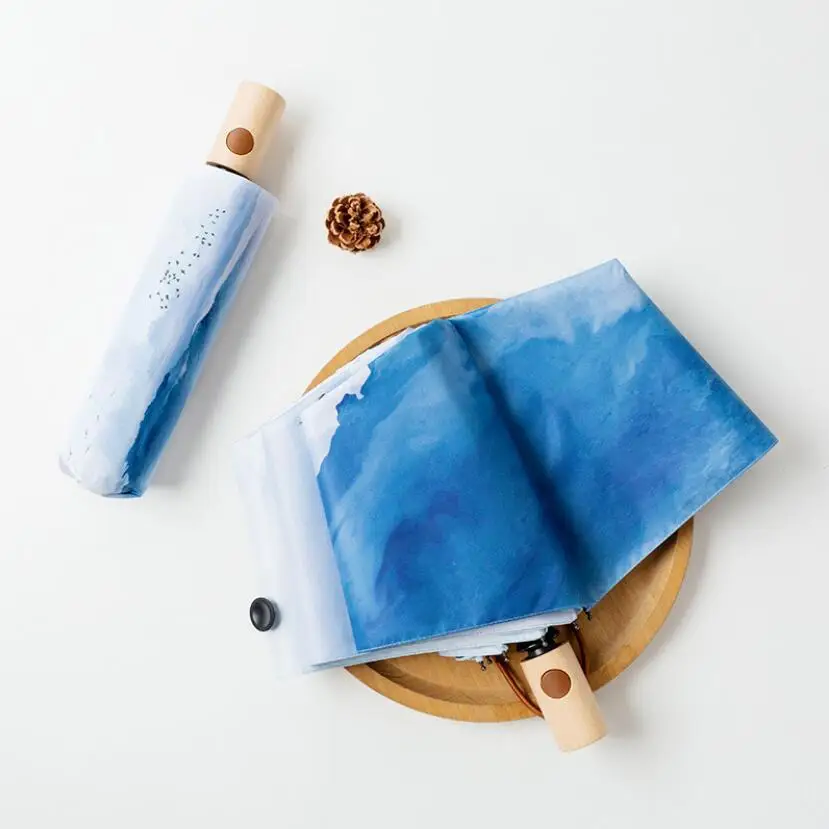 Высокое качество ветра складной автоматический зонт дождя Для женщин