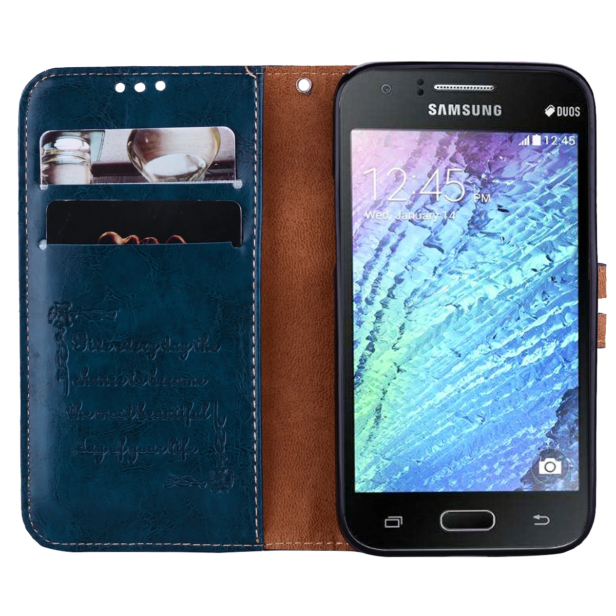Кожаный чехол для samsung J1 Mini SM-J105H J105F цветочный флип-чехол для телефона чехол s для samsung Galaxy J105