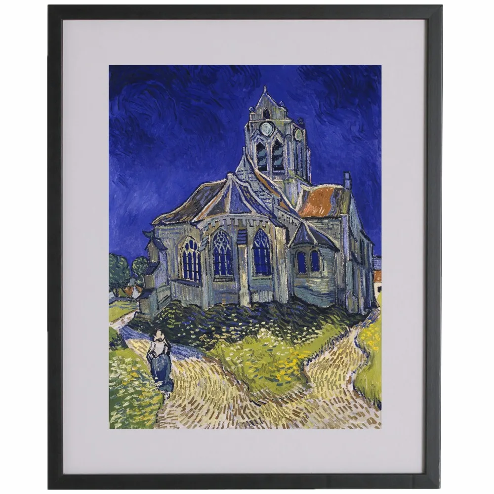 

Van Gogh The Church at Auvers 1890 Canvas Art Print Painting Poster Wall Pictures For Room Home Decorative Wall Decor No Frame