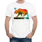 Новое поступление 2019, мужская летняя модная цветная футболка с принтом Калифорнийского медведя, крутые топы, высококачественная повседневная футболка с коротким рукавом