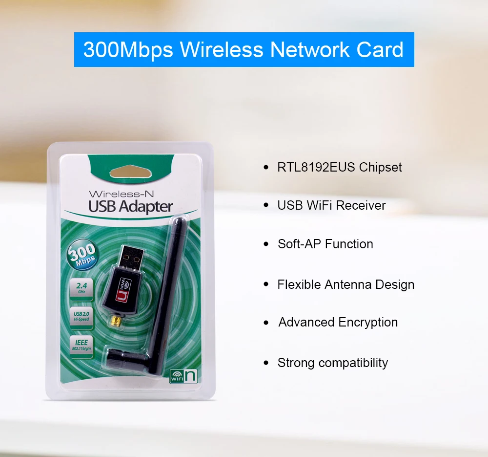 CHIPAL 300 мбит/с мини USB wi-fi приемник Беспроводной вай-фай адаптер 2dB антенна Lan