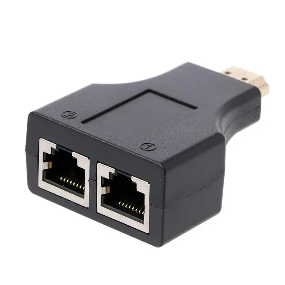 1 пара HDMI на двойной RJ45 CAT5E CAT6 UTP LAN Ethernet 1080P удлинитель адаптер|Компьютерные кабели