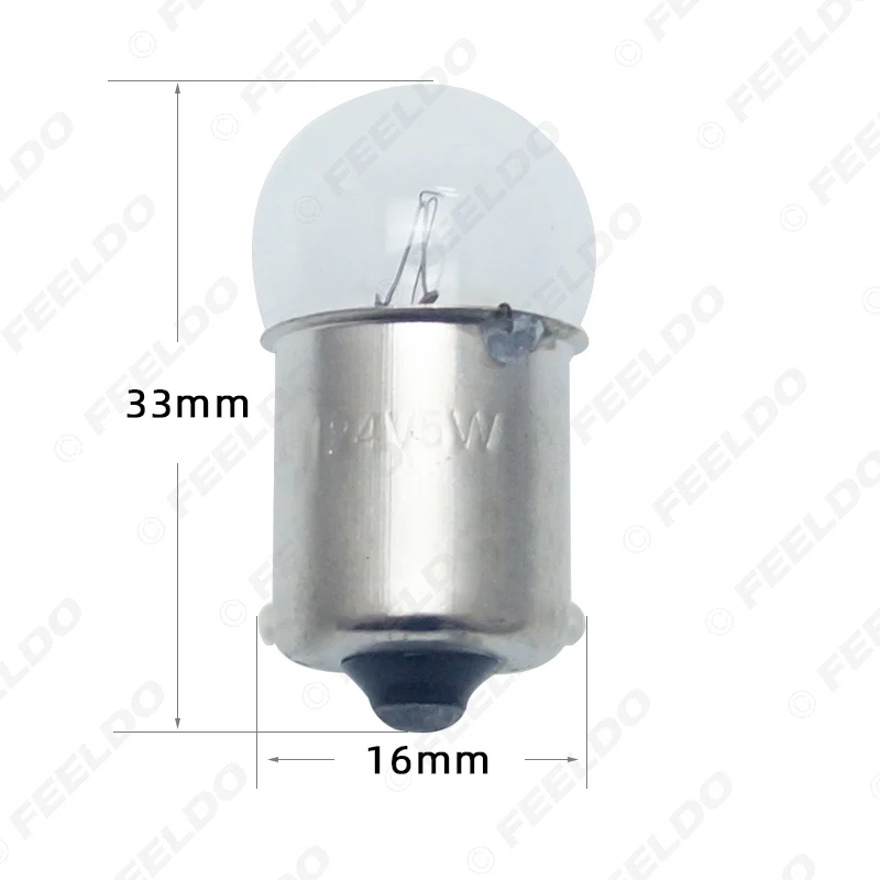 FEELDO 10 шт. G18 24V5W BA15S 1156 прозрачная стеклянная лампа галогенная указателя поворота