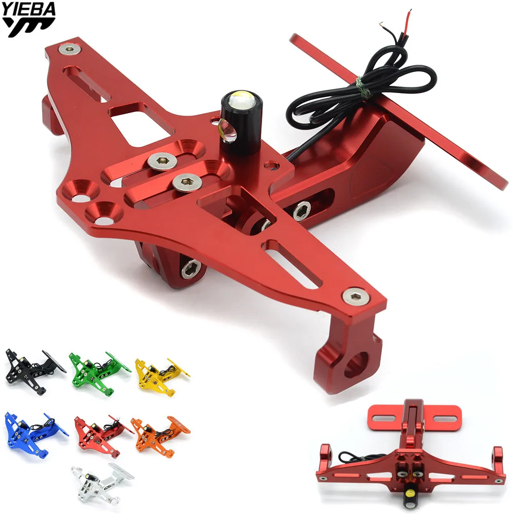 

Motorcycle License Plate Bracket Holder with Light For yamaha Honda CB600F CB 600 F cb600f Hornet CBR600F CBF600/SA CBF 600