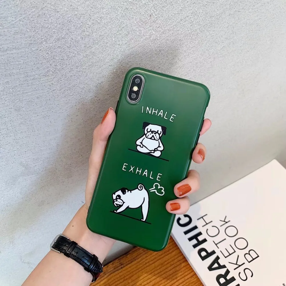 PGSD зеленый чехол для мобильного телефона с рисунком собаки из мультфильма iphone XS