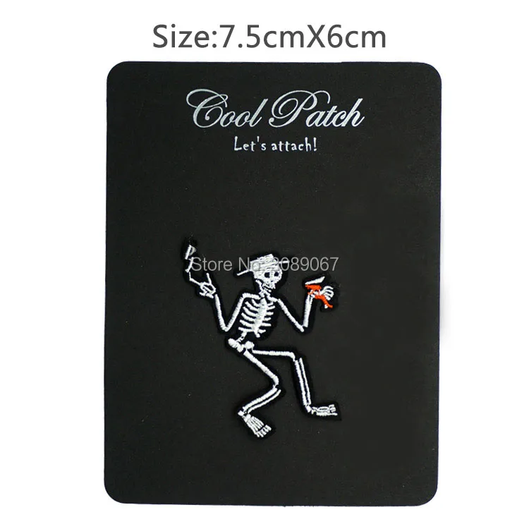 Социальные Искажения Скелет группа швейная заплата вышивки передачи пэчворка