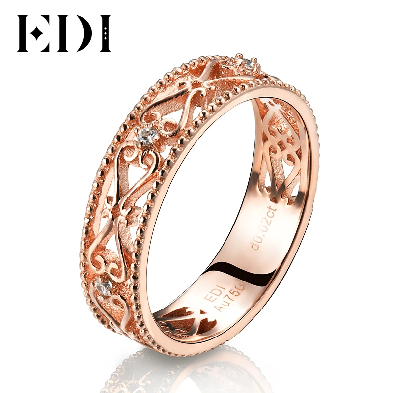 Женское кольцо из розового золота 14 к с бриллиантами 0 02 дюйма|ring design|ring forrings for women