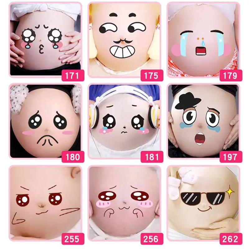 Наклейка на живот фотосессия аксессуары это было дешево и интересно 10 шт.|maternity