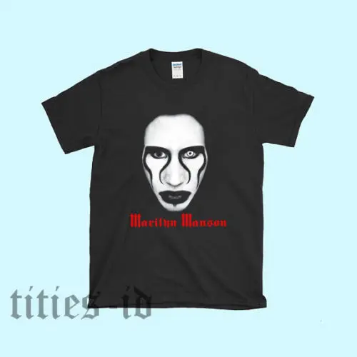 Футболка Marilyn Manson с большим изображением лица футболка для путешествий рок-это