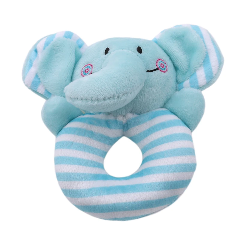 

Cartoon Animal Shaped Hand Bell 0-12 Months Handheld Rattle Toys Soft Plush Toys For Baby Stuffed Doll