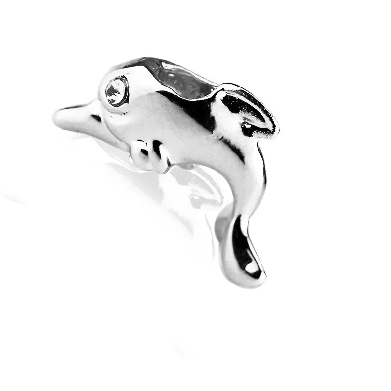 Бусы из серебряного сплава DIY металлические с большими отверстиями